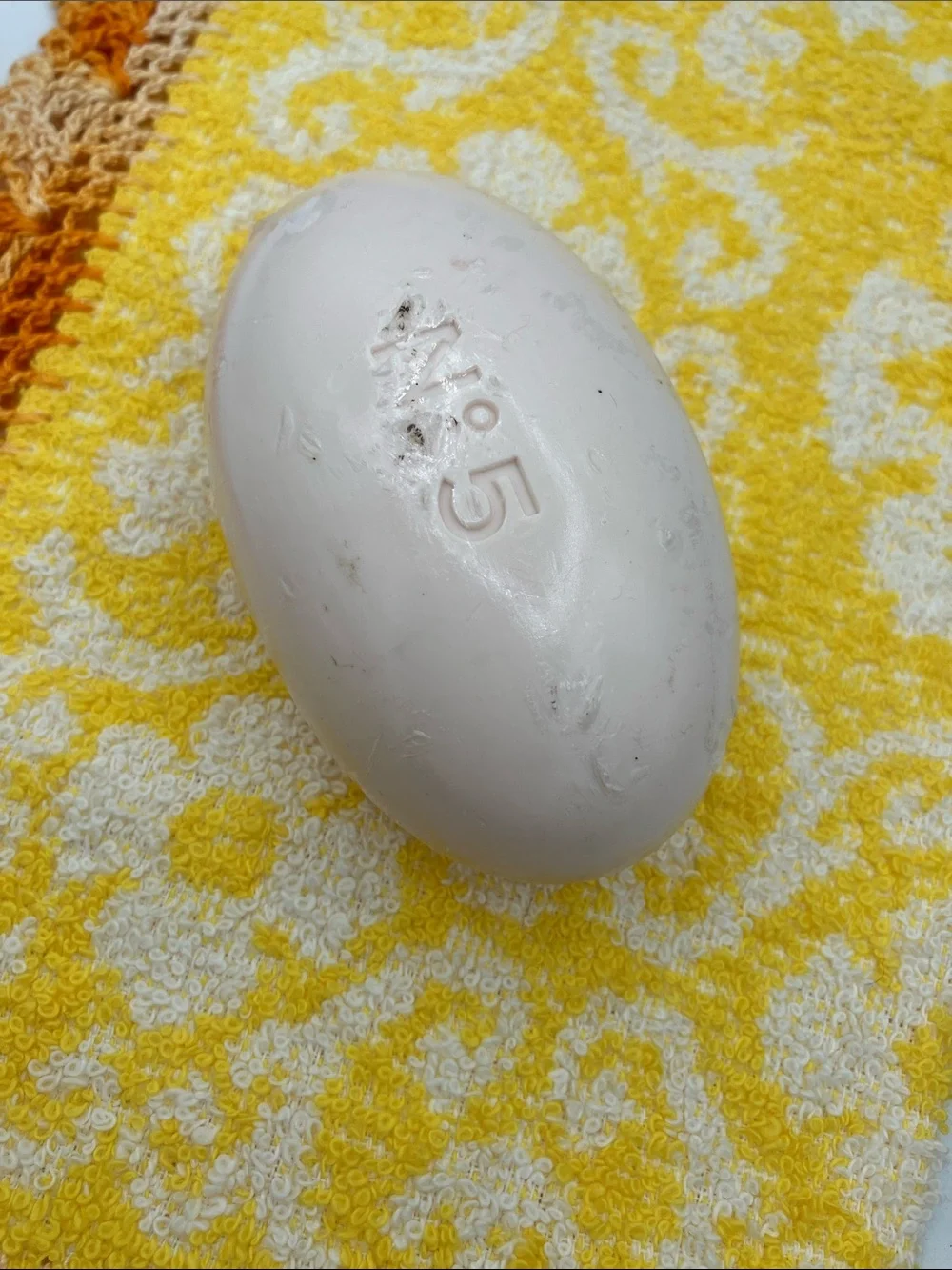 Chanel No. 5 Oval Bath Soap Bar in Cream White - Gentle Daily Cleanse